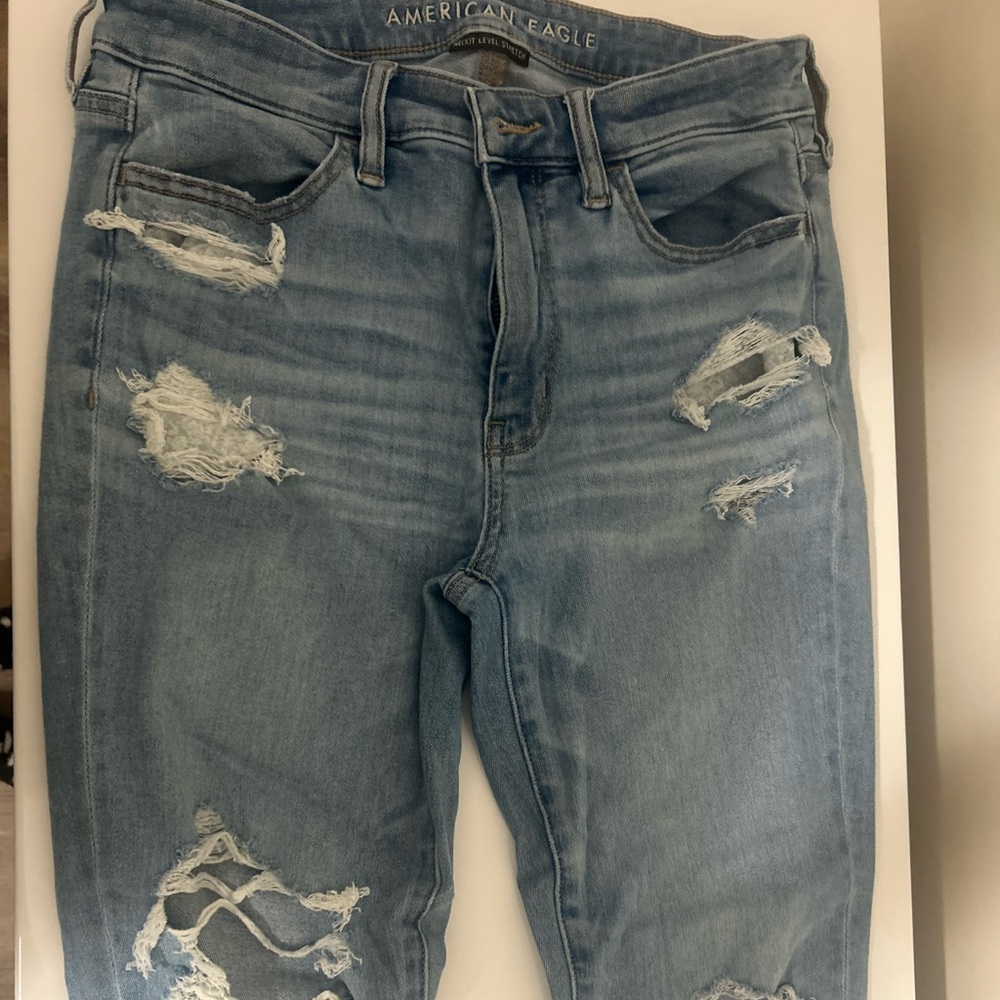 American Eagle Light Blue Ripped Jeans
